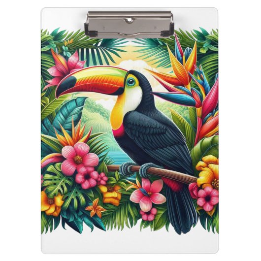 Tropische/Jungle Toekan vogel Klembord (Voorkant)