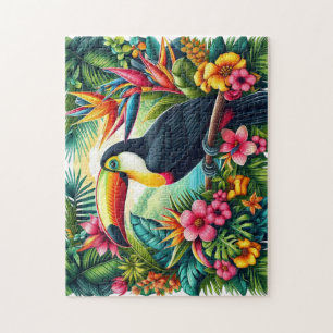 Tropische/Jungle Toekan vogel Legpuzzel