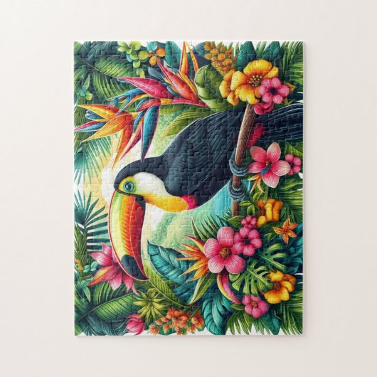 Tropische/Jungle Toekan vogel Legpuzzel (Verticaal)