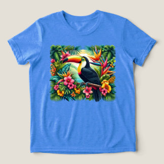 Tropische/Jungle Toekan vogel Tri-Blend Shirt