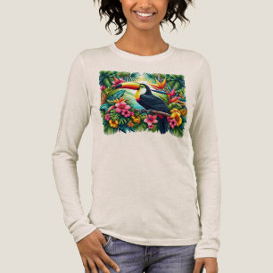 Tropische/Jungle Toekan vogel Tri-Blend Shirt