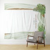 Tropische Jungle Trouwdecoratie Fotocabine Wandkleed (In Situ (horizontaal))