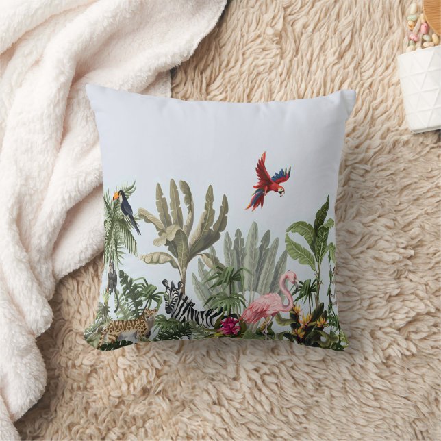 Tropische Jungle Wildlife Worpkussen Kussen (Deken)