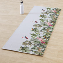 Tropische Jungle Wildlife Yoga Mat–Botanische Safa