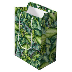 Tropische Junglebladeren Botanische Verjaardagsfee Medium Cadeauzakje