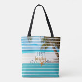 Tropische Just Beachy Beach Reizen Tote Bag (Achterkant)