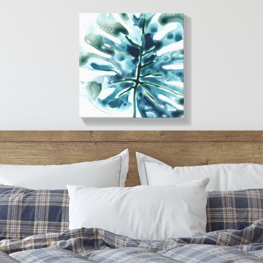 Tropische juwepalm 2 canvas afdruk (Insitu (Slaapkamer))