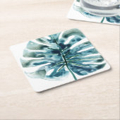 Tropische juwepalm kartonnen onderzetters (Schuin)