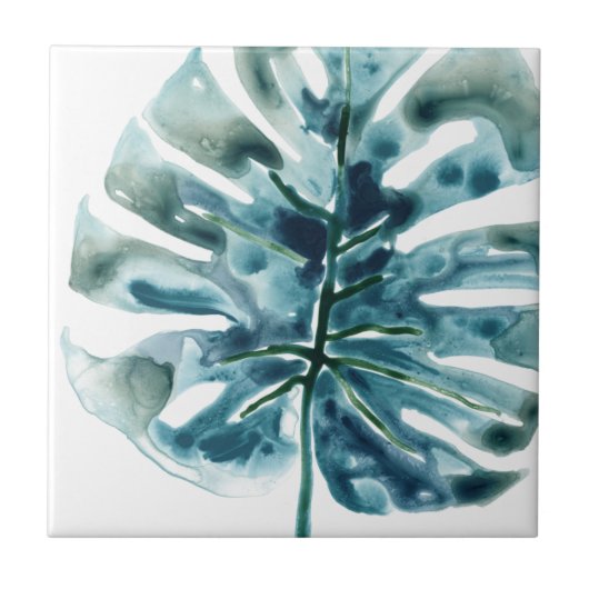 Tropische juwepalm tegeltje (Voorkant)