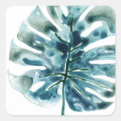 Tropische juwepalm vierkante sticker (Voorkant)