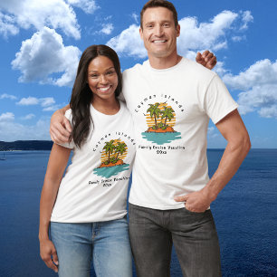 Tropische Kaaiman-cruise  Zonsondergang Oranje Per T-shirt