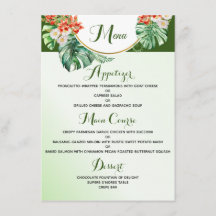 Tropische Kaart 4,5 x 6,25-inch flatmenu