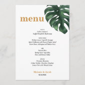 Tropische Kaart in het menu Bladeren van palm (Voorkant)