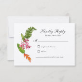 Tropische Kaart met bloedige bruiloft RSVP (Voorkant)