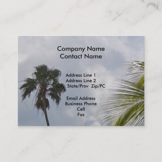 Tropische kaart sjabloon visitekaartje (Voorkant)