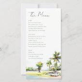 Tropische kaart van het kustpalm Trees Wedding Men (Voorkant)