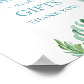 Tropische Kaarten en cadeaubonbons voor het strand Poster (Hoek)