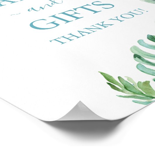 Tropische Kaarten en cadeaubonbons voor het strand Poster (Hoek)