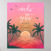 Tropische Kaarten van Isle Sunrise en Gifts Pink I Poster (Voorkant)