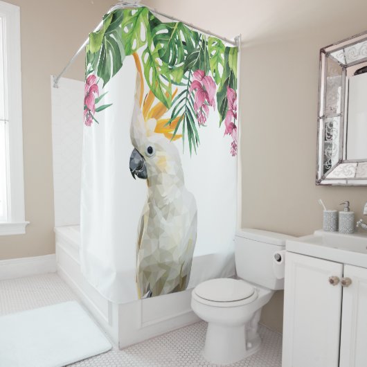 tropische kaketoe douchegordijn (In situ)