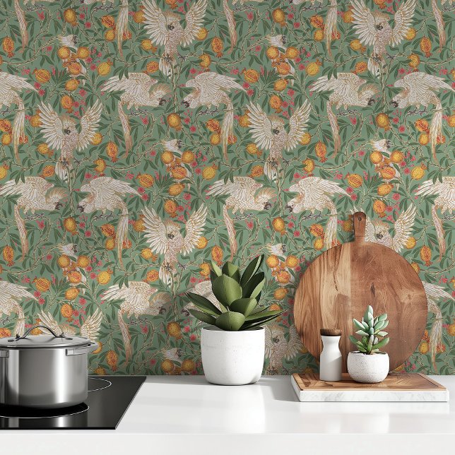 Tropische kaketoe tuin behang (Creator heeft geüpload)