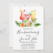 Tropische kakstaartwieken Drink Uitnodiging (Voorkant)