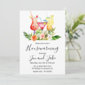 Tropische kakstaartwieken Drink Uitnodiging (Staand voorkant)