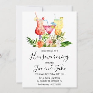 Tropische kakstaartwieken Drink Uitnodiging