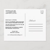 Tropische kalligrafie verandert de datum briefkaart (Achterkant)