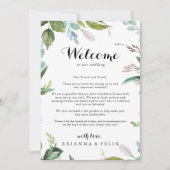 Tropische kalligrafie Welkomstbrief (Voorkant)