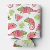 Tropische kameleons, watermeloenen: schattig patro blikjeskoeler (Achterkant)