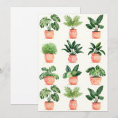 Tropische kamerplanten feestdagenkaart (Voorkant / Achterkant)