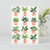 Tropische kamerplanten feestdagenkaart (Staand voorkant)