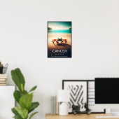 Tropische Kanker Zodiac Beach Art Poster (Thuiskantoor)