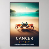 Tropische Kanker Zodiac Beach Art Poster (Voorkant)
