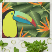 Tropische kanonnen en vogels van het paradijs theedoek (Gevouwen)