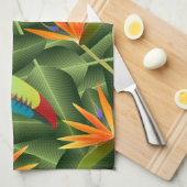 Tropische kanonnen en vogels van het paradijs theedoek (Quarter Fold)