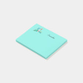 Tropische katoenpapegaai op maat 4x3 post-it® notes (Schuin)