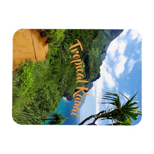 Tropische Kauai Nepali Coast Hawaii Magneet (Horizontaal)