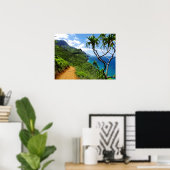 Tropische Kauai Nepali Coast Hawaii Poster (Thuiskantoor)