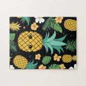Tropische Kawaii-ananas Legpuzzel (Horizontaal)