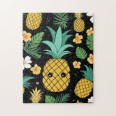 Tropische Kawaii-ananas Legpuzzel (Verticaal)