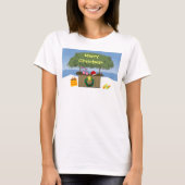 Tropische kegel Tiki Kerstmis T-shirt (Voorkant)