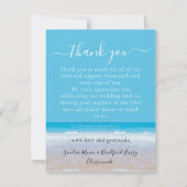 Tropische keizerharten in zand huwelijk Dank je we Bedankkaart (Achterkant)