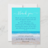 Tropische keizerharten in zand huwelijk Dank je we Bedankkaart (Achterkant)