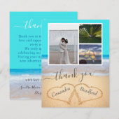 Tropische keizerharten in zand huwelijk Dank je we Bedankkaart (Voorkant / Achterkant)