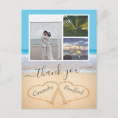 Tropische keizerharten in zand huwelijk Dank je we Briefkaart (Voorkant)