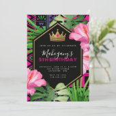 Tropische Kente Afrikaanse Prinses Verjaardag Kaart (Staand voorkant)