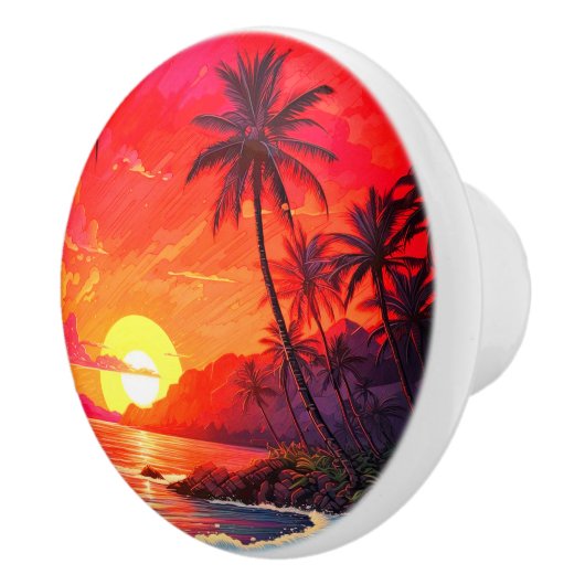 Tropische Keramische Deurknop/Pull Keramische Knop (Rechts)