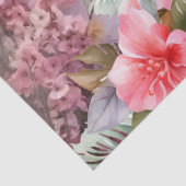 Tropische kersenbloesem en roze flamingo's Decoupa Tissuepapier (Detail)